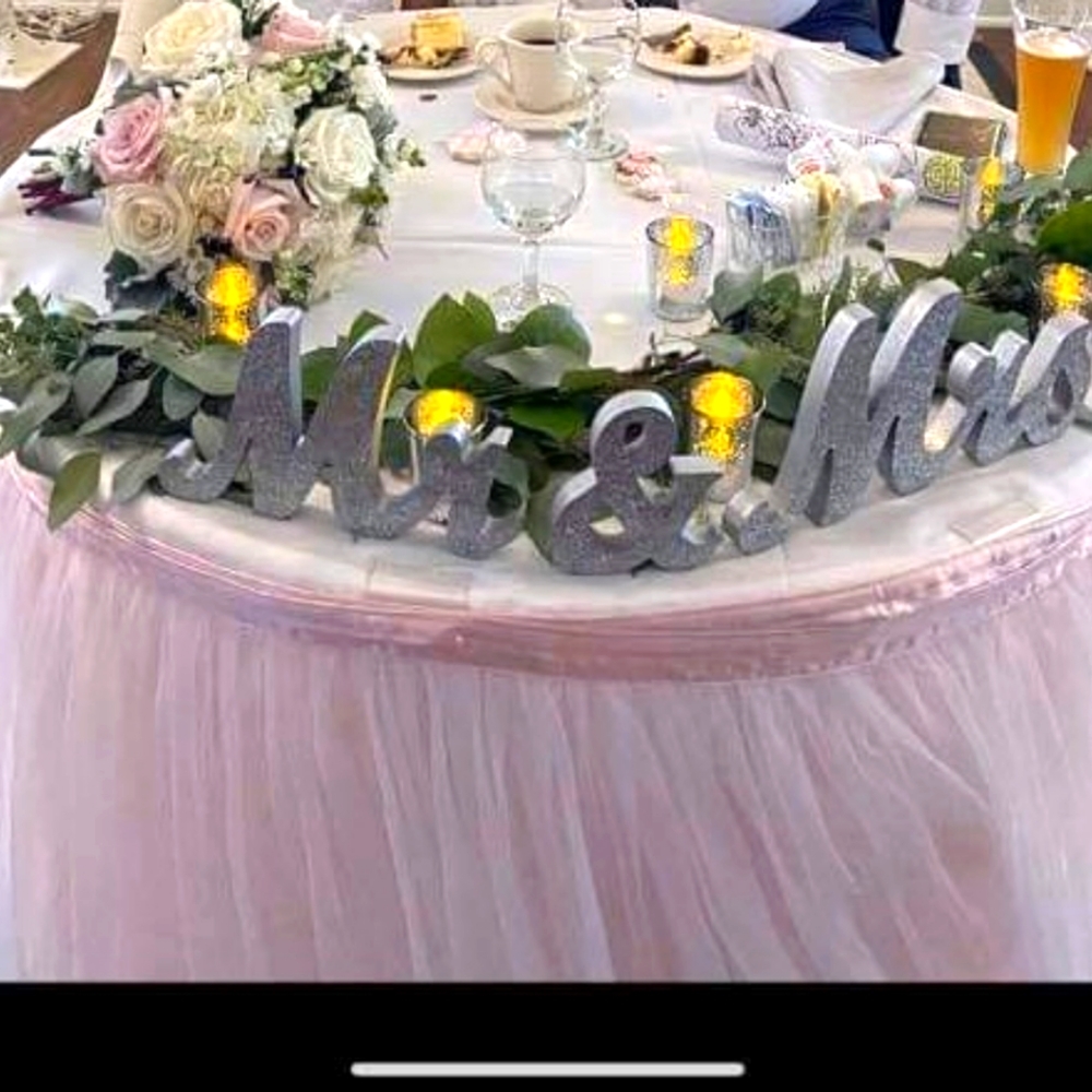 Mr.& Mrs. Silver wedding Decor
